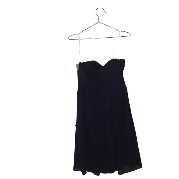 David’s Bridal blue marine strapless bridesmaid dress new with tag size 4 - Picture 2 of 6